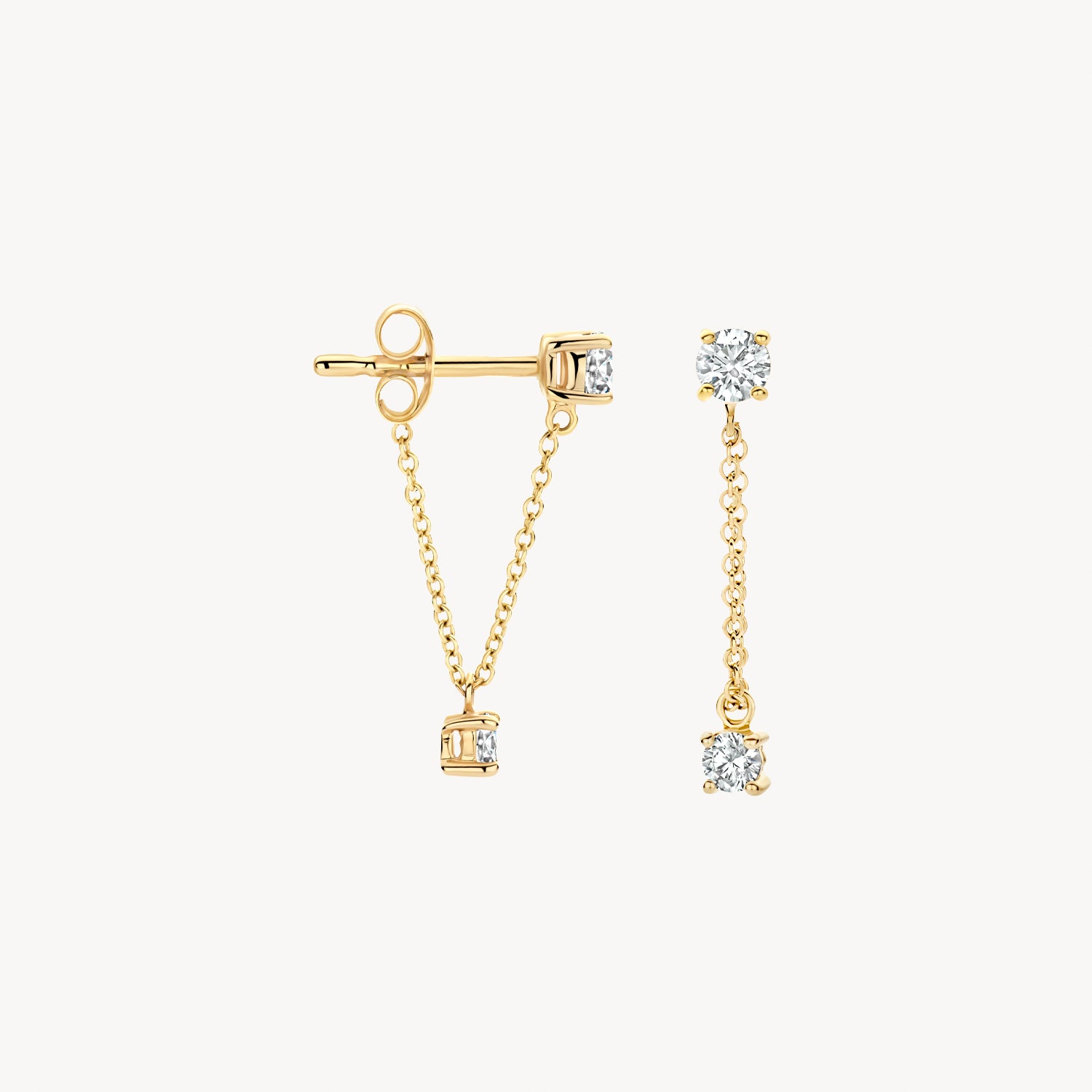 Earstuds 7346YZI - 14k Yellow Gold with Zirconia