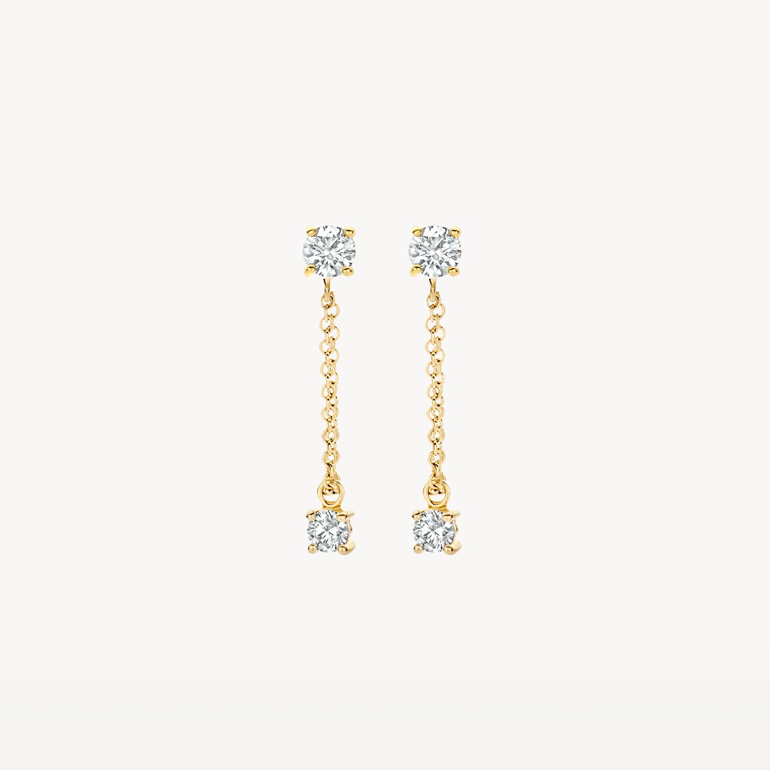 Puces d’oreilles 7346YZI - Or jaune 14k avec Zircone