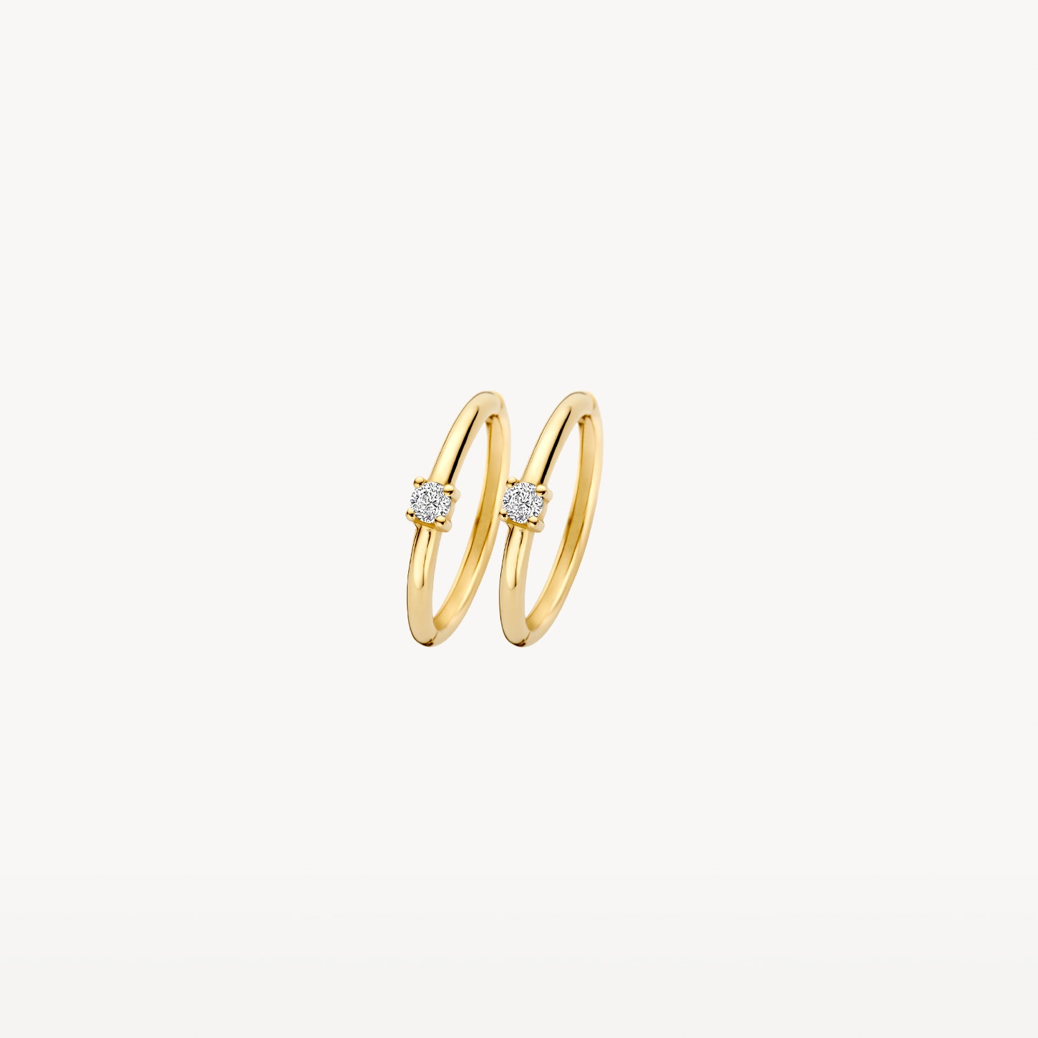 Earrings 7367YZI - 14k Yellow gold with Zirconia