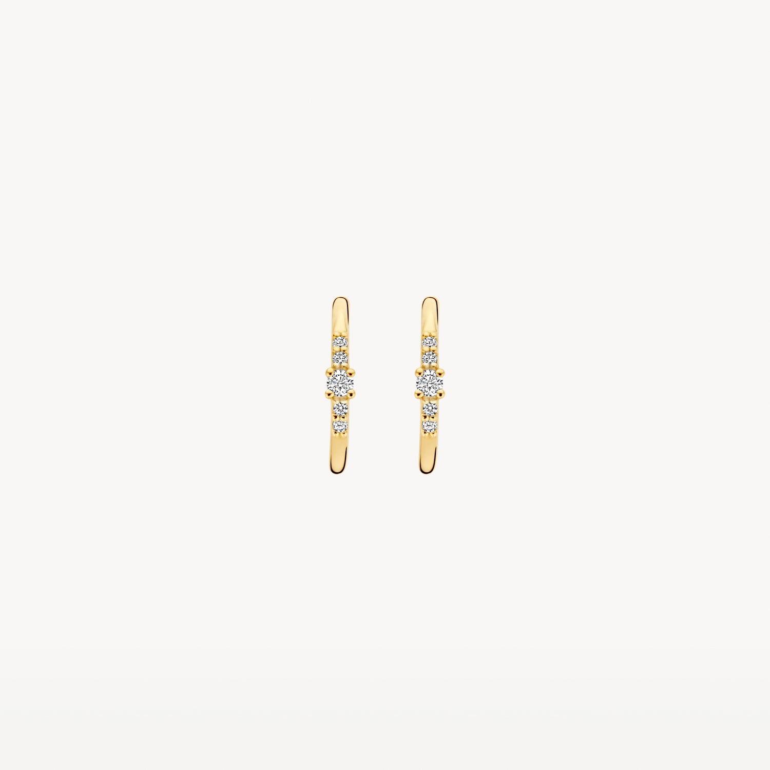 Earrings 7368YZI - 14k Yellow gold with Zirconia