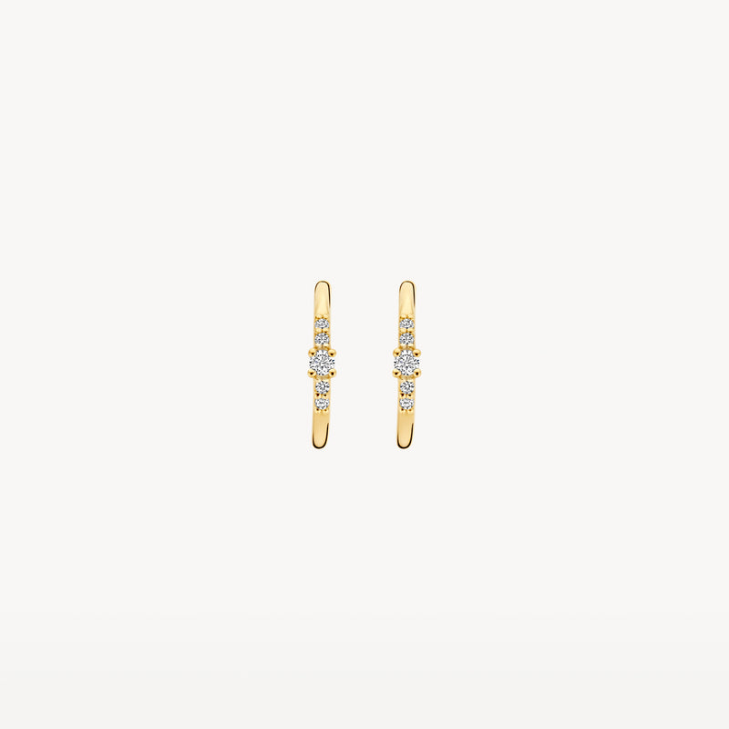 Earrings 7368YZI - 14k Yellow gold with Zirconia