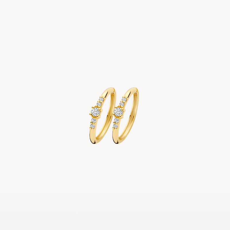 Earrings 7368YZI - 14k Yellow gold with Zirconia