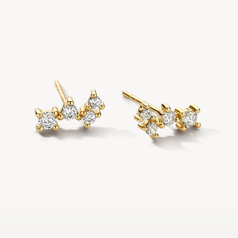 Oorstekers 7373YZI - 14k Goud met zirkonia