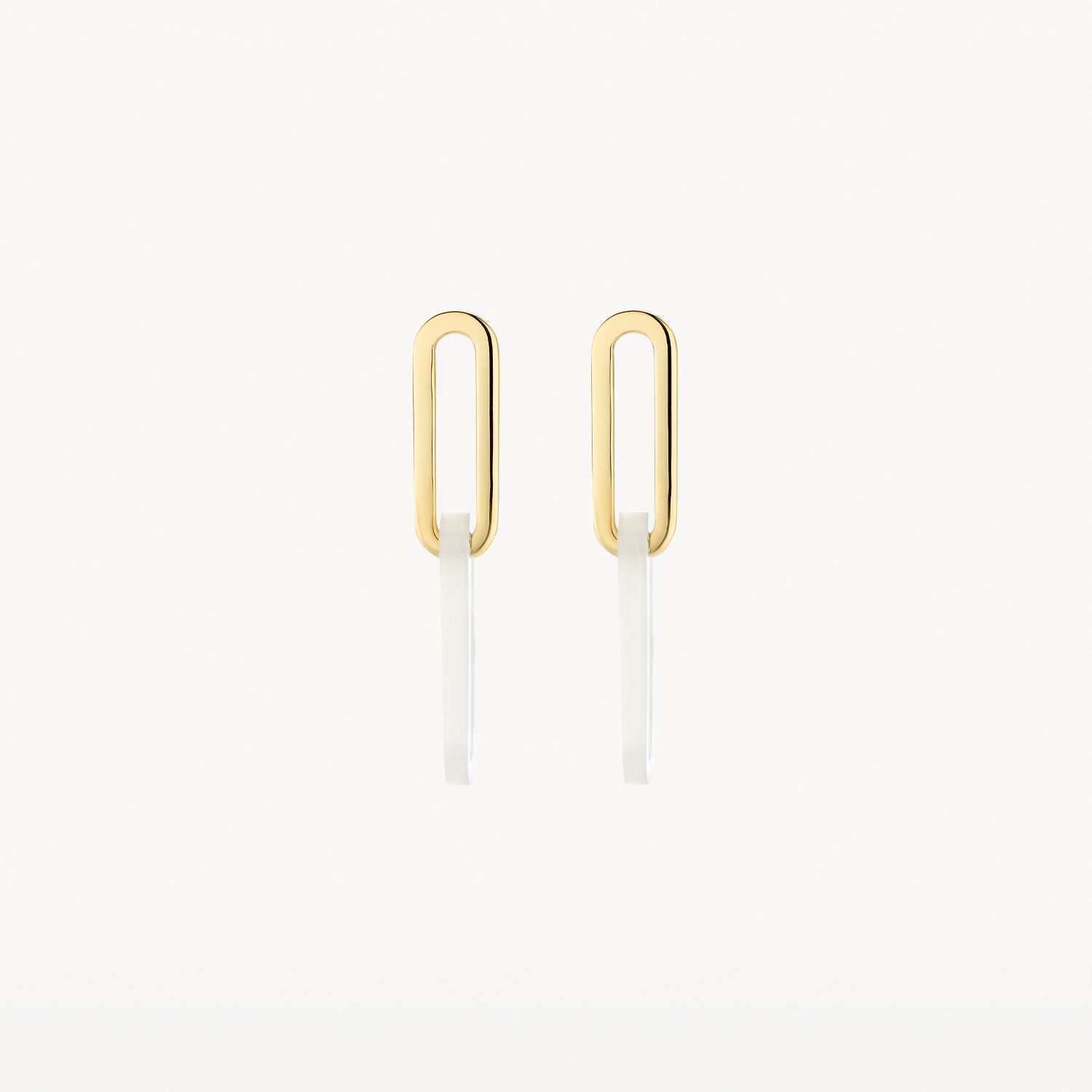 Earrings 7394YMP - 14k Gold with mother of pearl