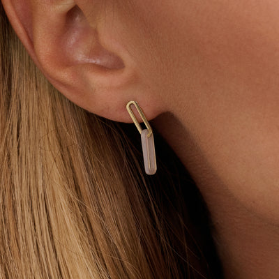 Boucles d'oreilles 7394YMP - Or 14k avec Nacre