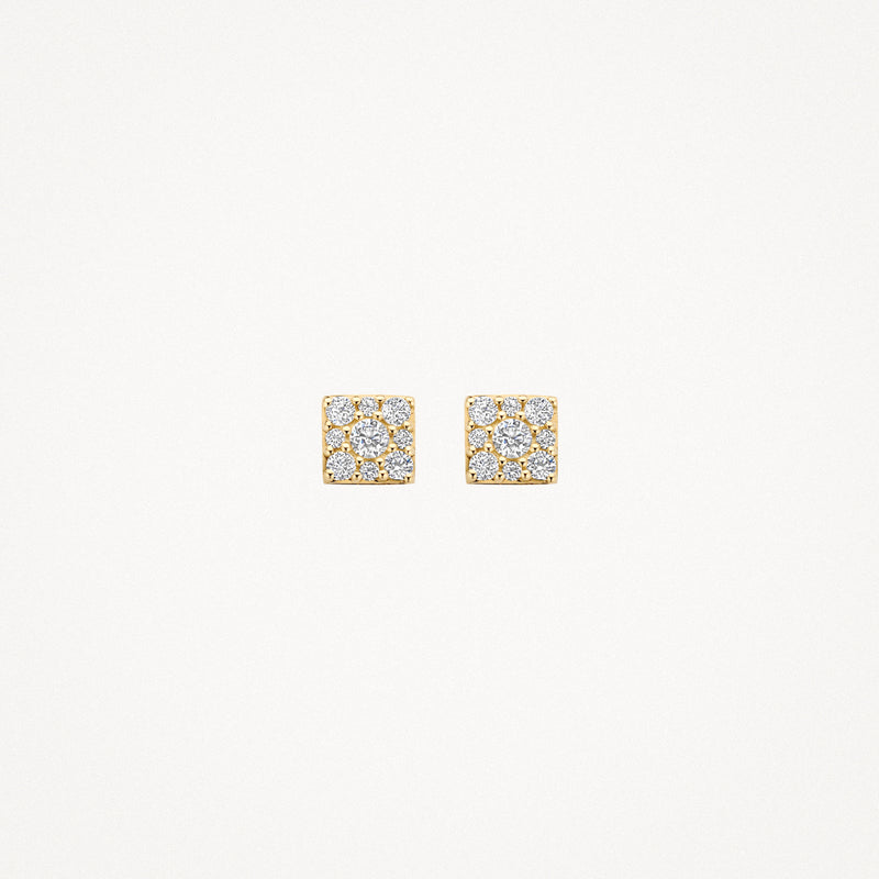 Earrings 7395YZI - 14k Gold with Zirconia