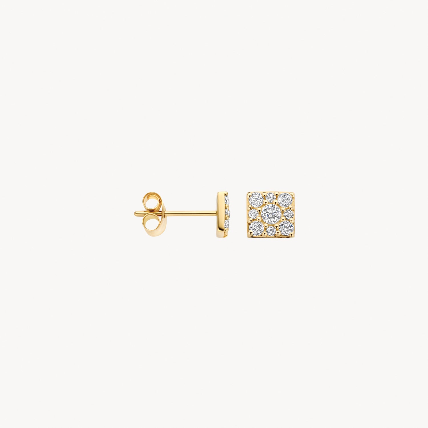 Earrings 7395YZI - 14k Gold with Zirconia