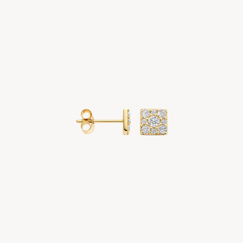 Earrings 7395YZI - 14k Gold with Zirconia