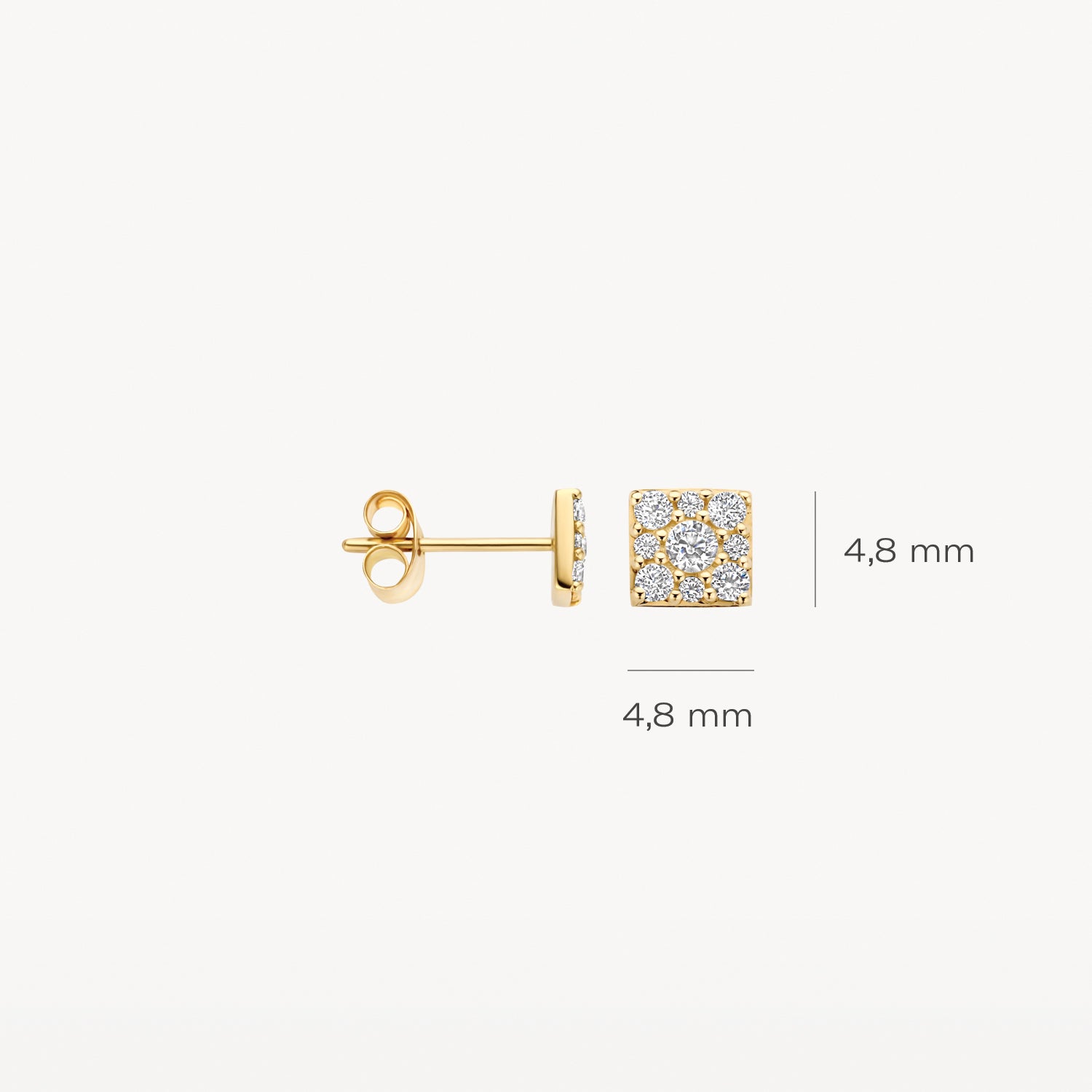 Earrings 7395YZI - 14k Gold with Zirconia