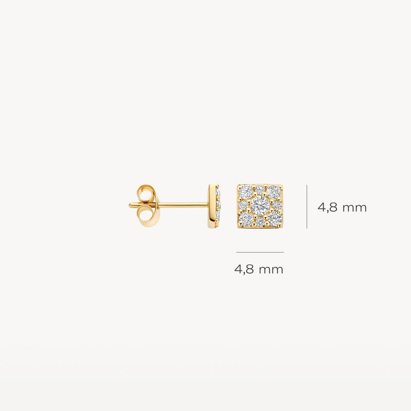 Earrings 7395YZI - 14k Gold with Zirconia