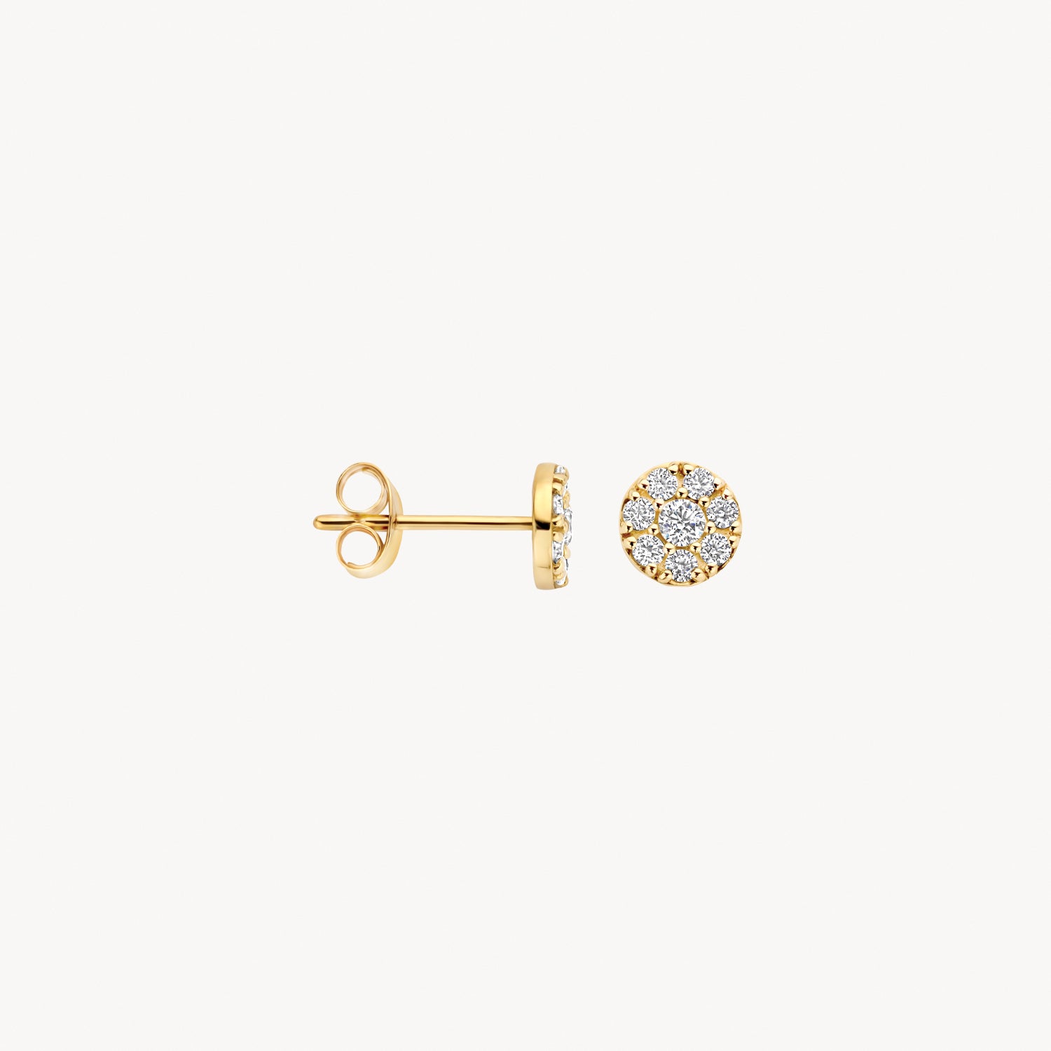 Earrings 7396YZI - 14k Gold with Zirconia