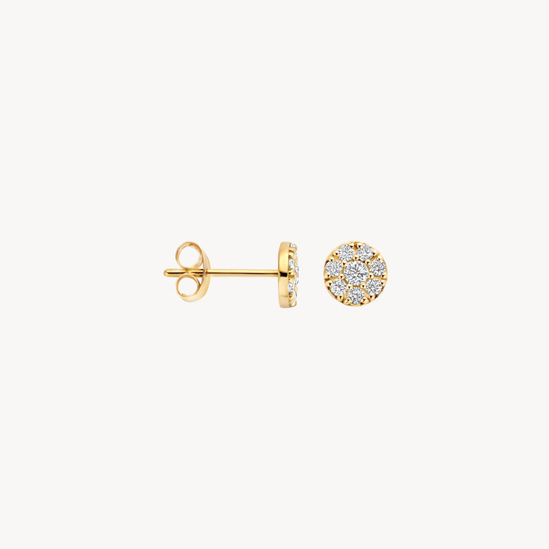 Earrings 7396YZI - 14k Gold with Zirconia