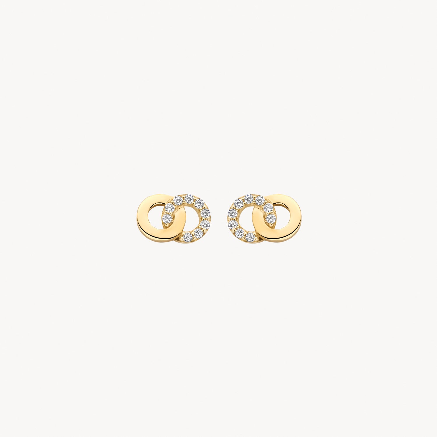 Earrings 7397YZI - 14k Gold with Zirconia
