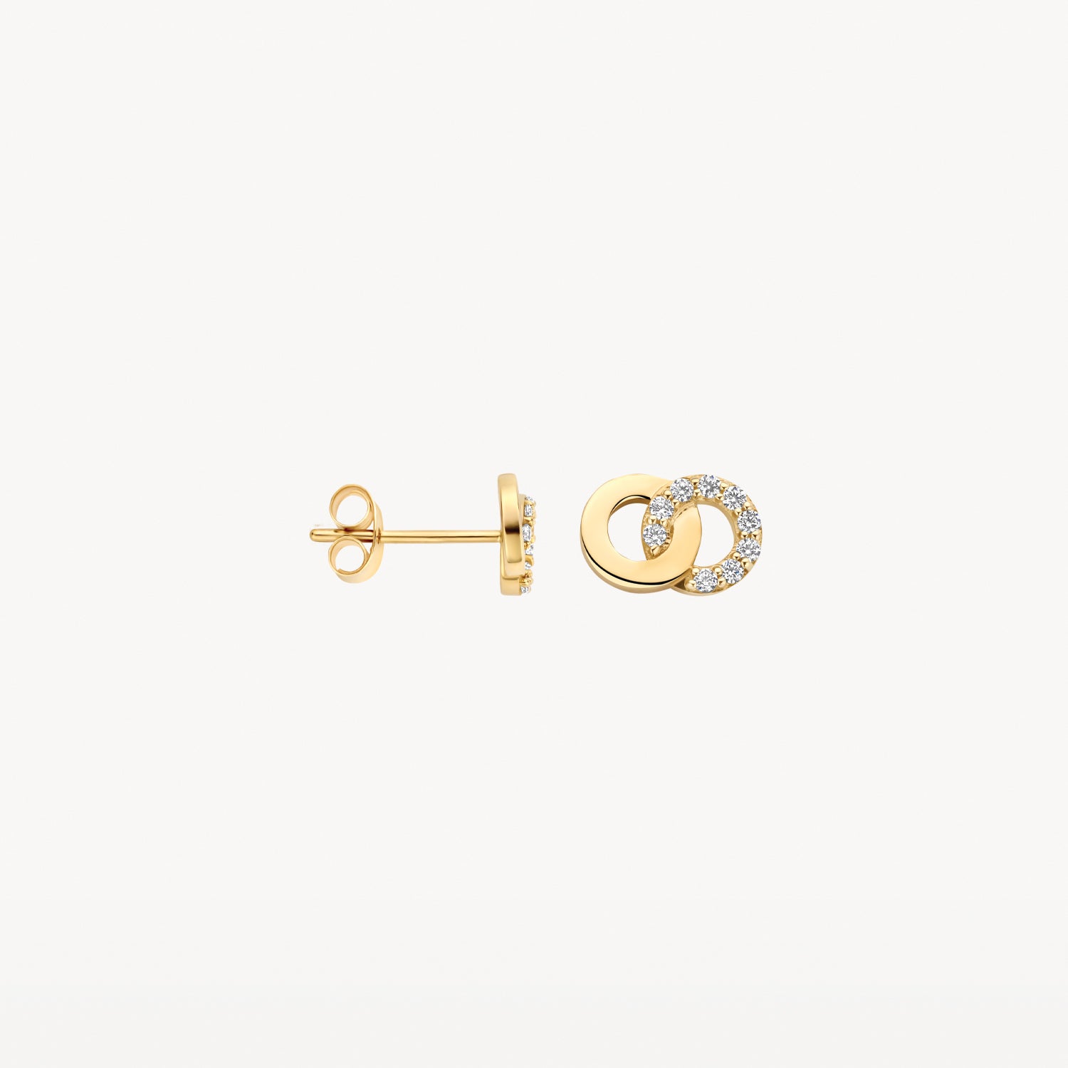 Earrings 7397YZI - 14k Gold with Zirconia