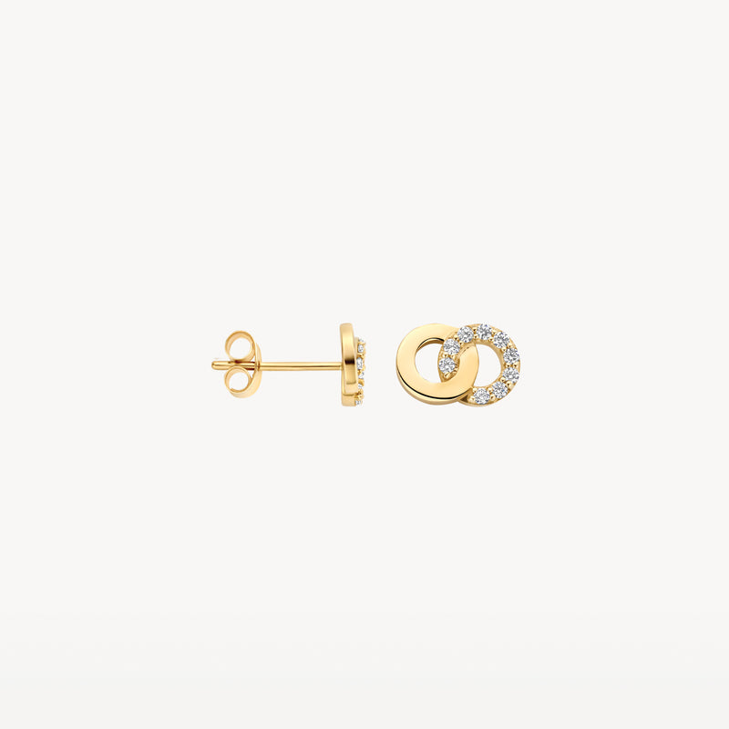 Earrings 7397YZI - 14k Gold with Zirconia