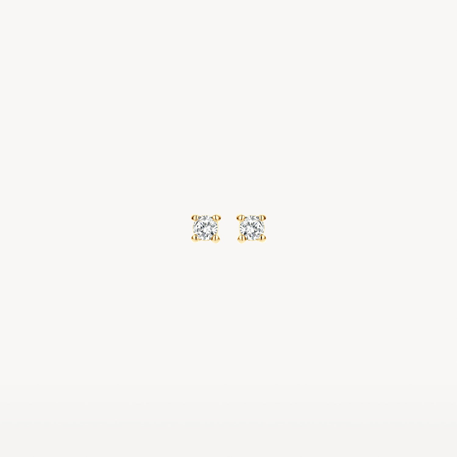 Diamanten oorknopjes ⌀ 2.7 mm 14k goud