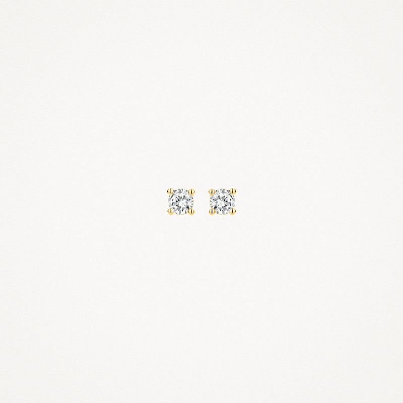 Puces d'oreilles 7602WDI — Or blanc avec diamants