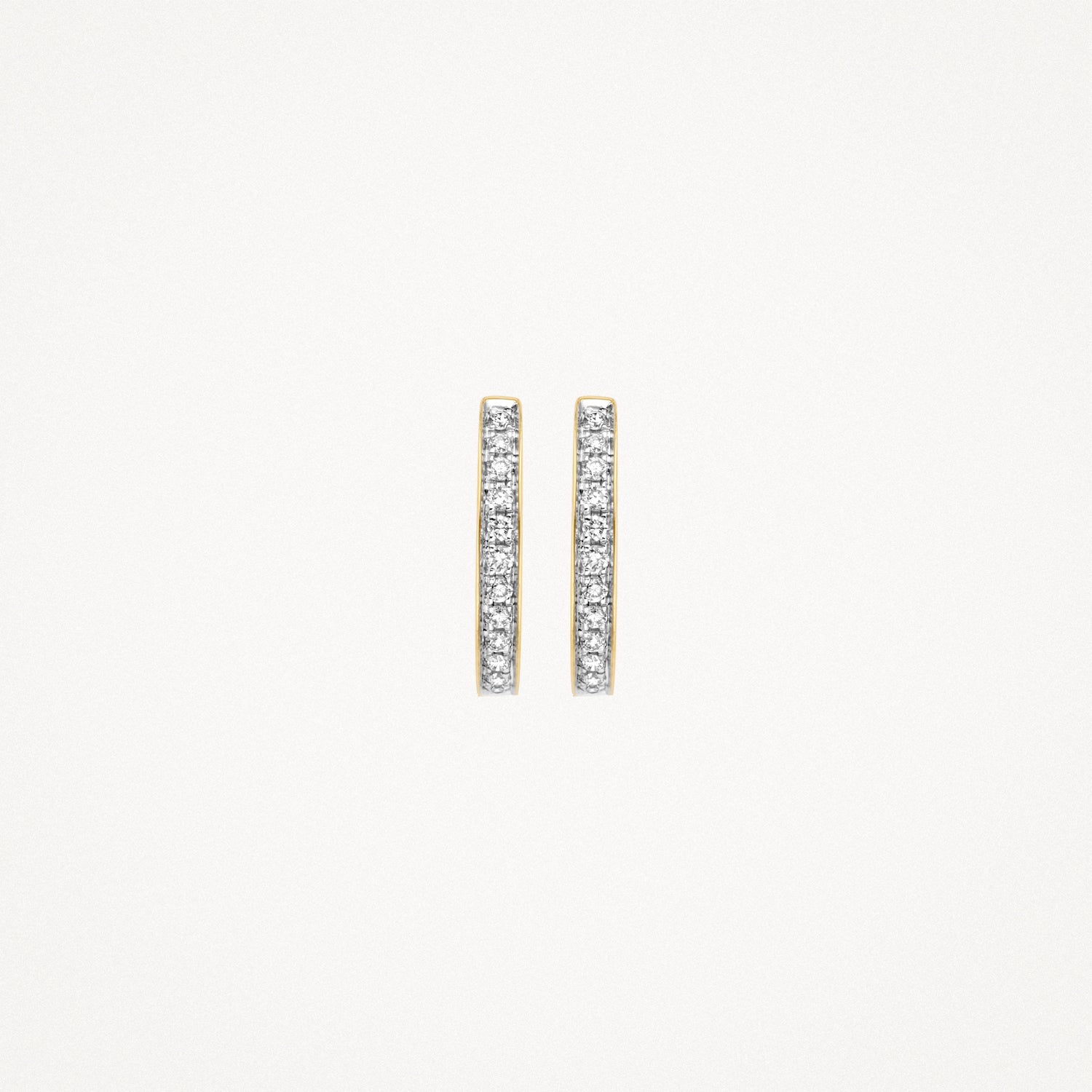 Diamond earrings 7612BDI - 14k Yellow and white gold
