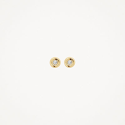 Puces d'oreilles 7627YDI — Or jaune avec diamants
