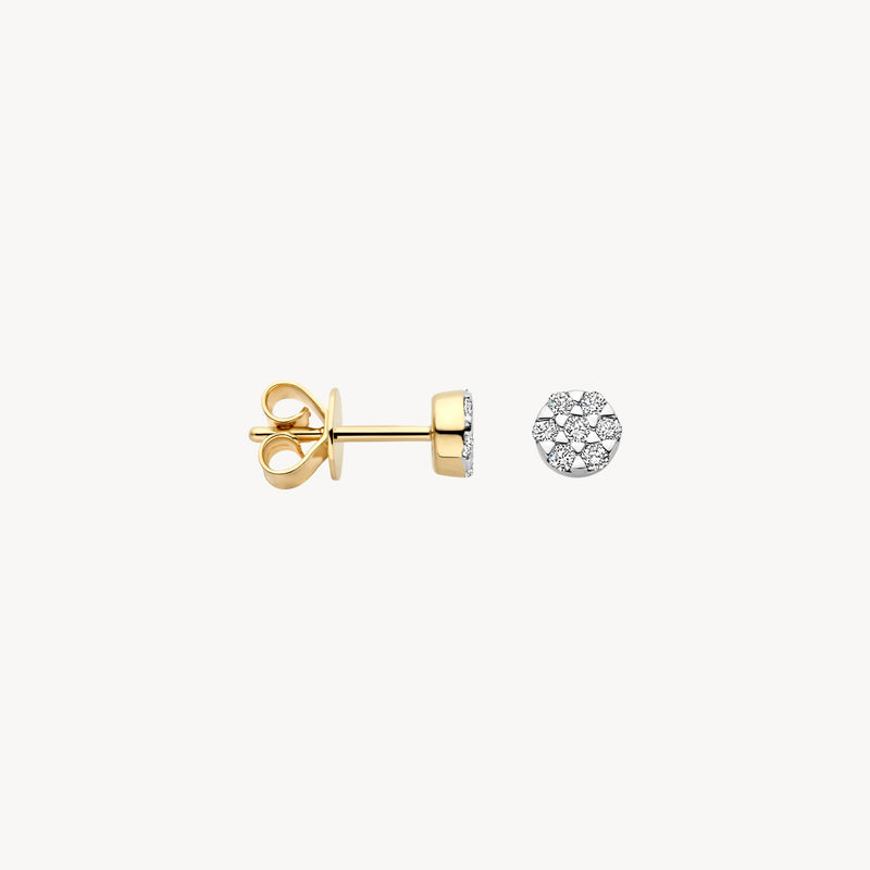 Diamonds Earstuds 7635BDI - 14k Yellow and white gold