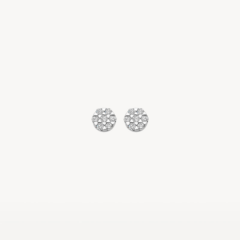 Diamonds Earstuds 7635BDI - 14k Yellow and white gold