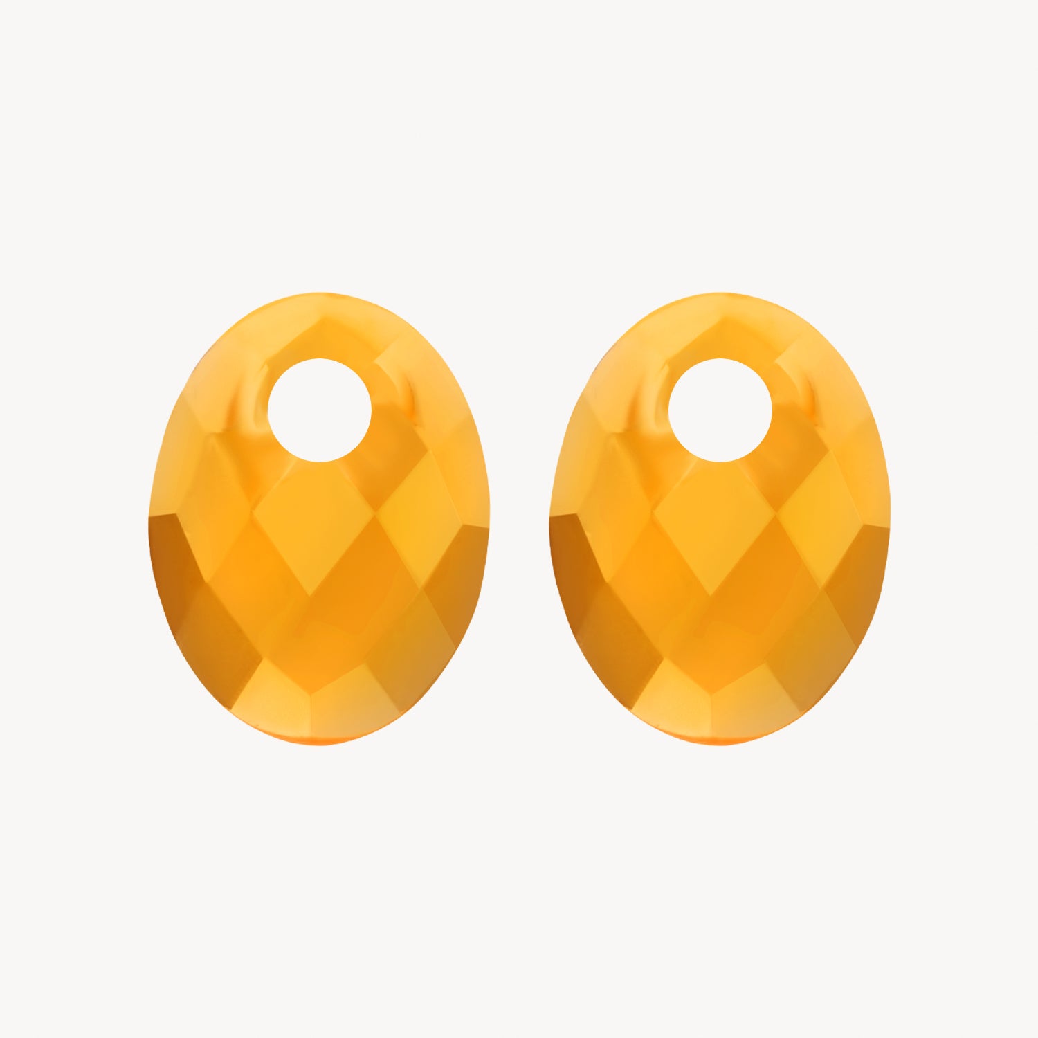 Oorbedels Citrien 20 mm in Natuursteen