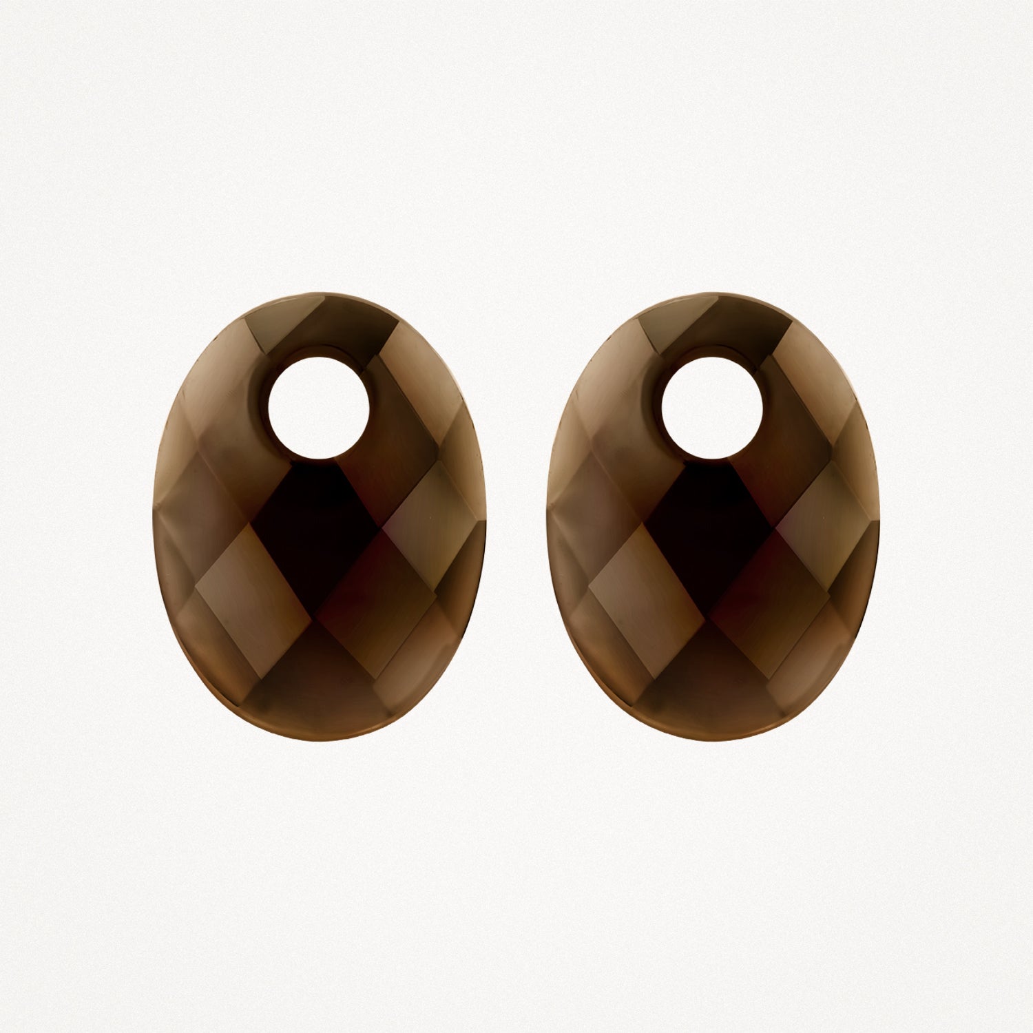 Oorbedels Rookkwarts 20 mm in Natuursteen