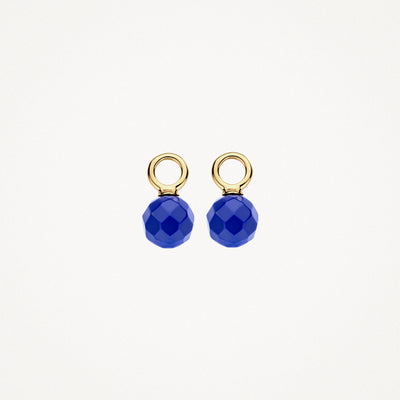 Boucles d'oreilles 9046YLA - Or jaune 14 carats avec Lapiz lazuli