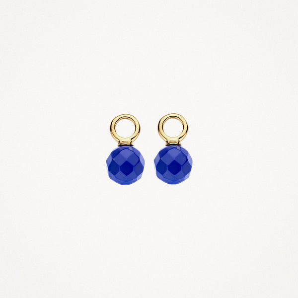 Earrings 9046YLA - 14k Yellow gold with Lapiz lazuli