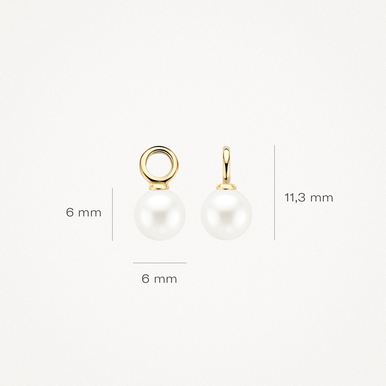 Charms für die Ohrens 9046YPW - 585er Gelbgold mit Swarovski-Perle