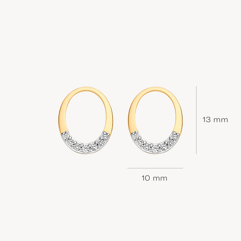 Ear Charms 9053YZI - 14k Yellow Gold with Zirconia