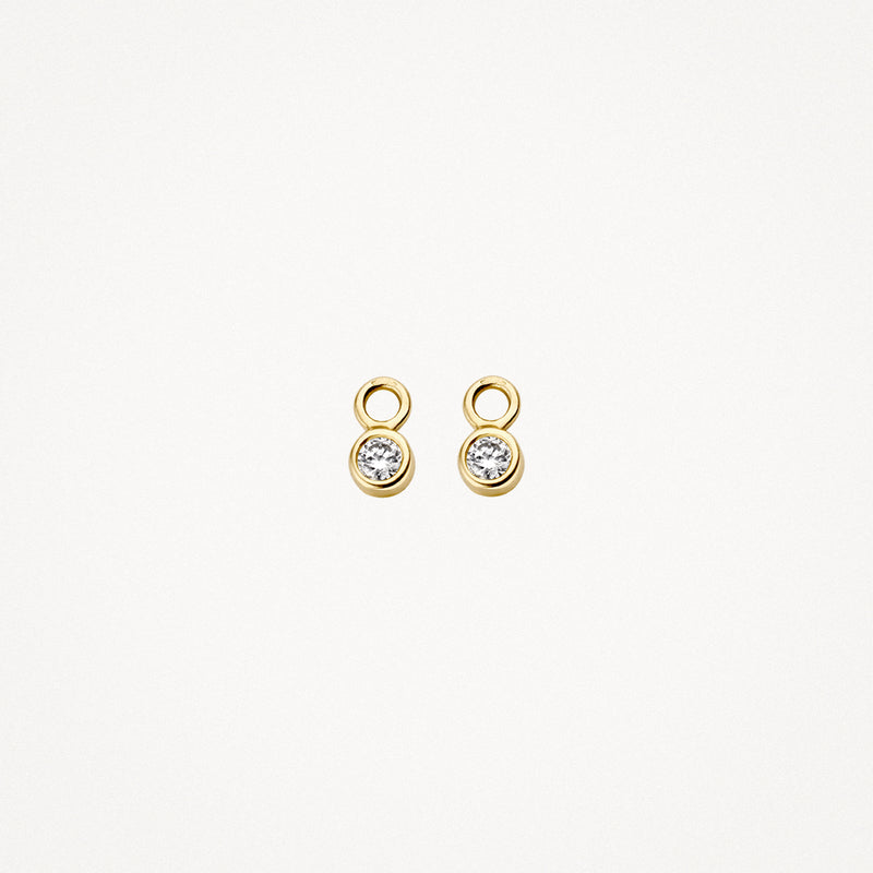 Ear Charms 9058YZI - 14k Yellow gold with zirconia