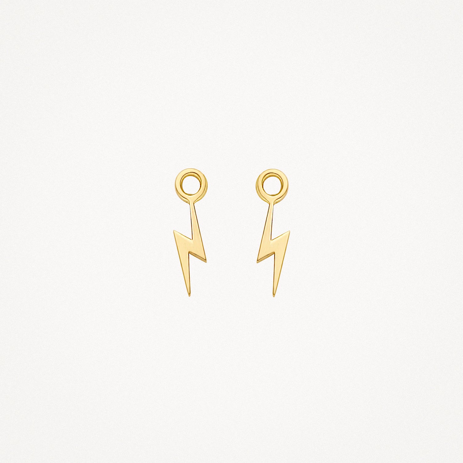 Oorbedels Bliksemschicht 14k goud