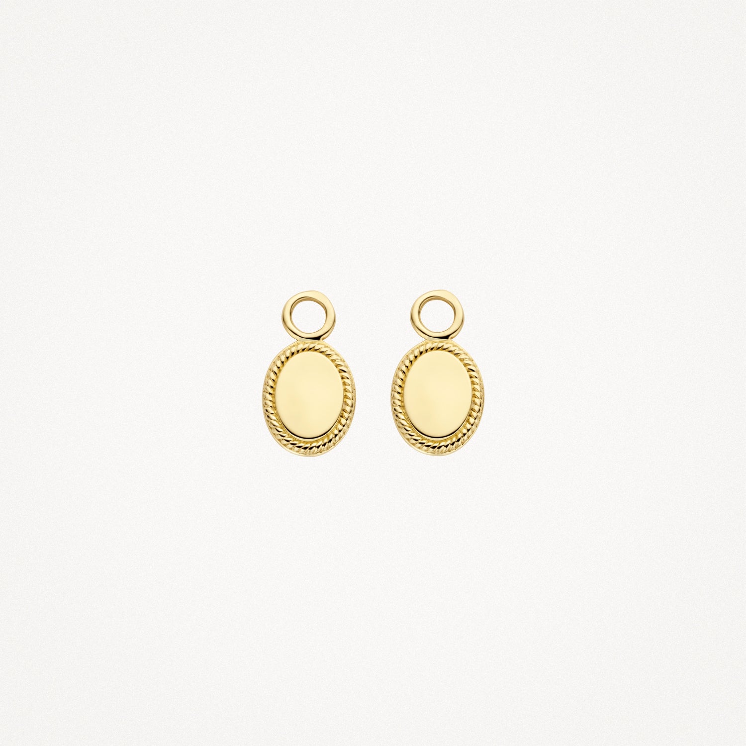 Oorbedels met kabelmotief 14k goud