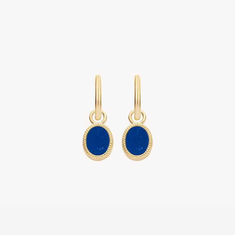 Breloques d'oreilles 9078YLA - Or jaune avec Lapis Lazuli