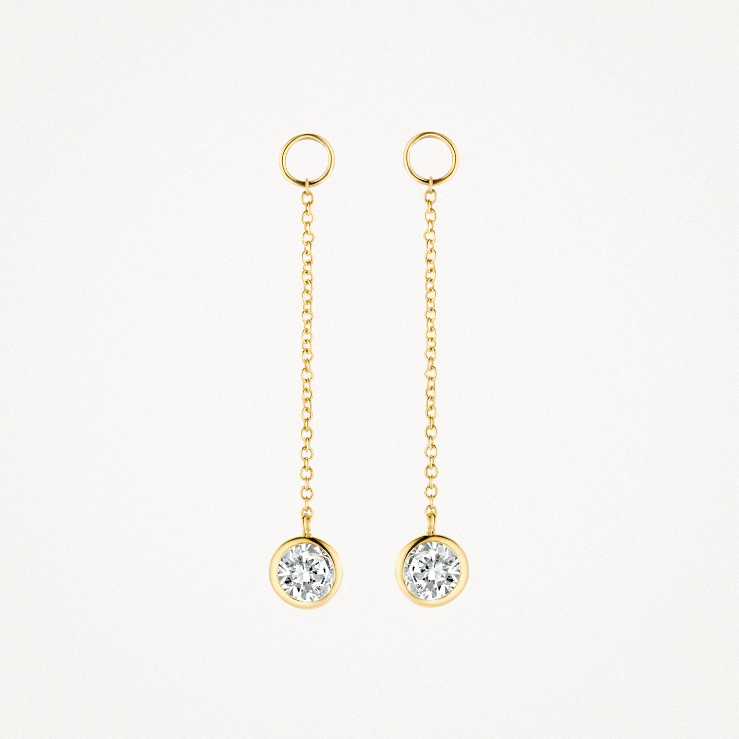 Oorbedels 9083YZI - 14k Geelgoud met zirkonia