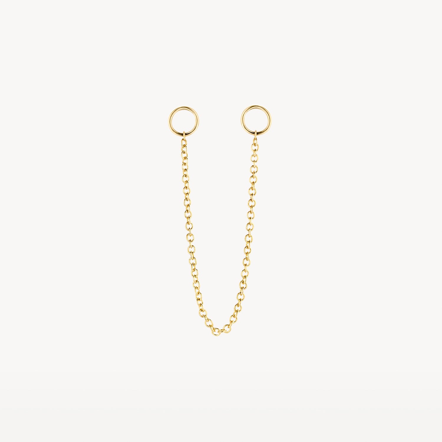 Oorbedel geelgouden ketting 14k goud