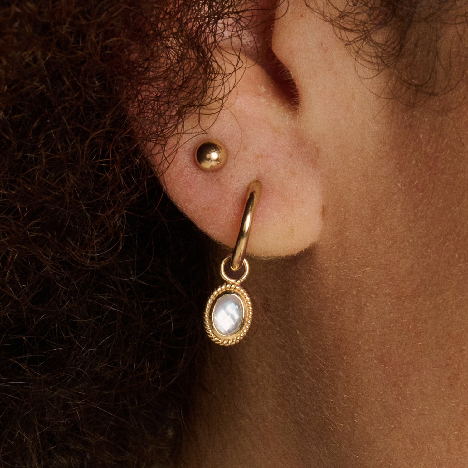 Knopjes oorbellen ⌀ 4 mm 14k Geel goud