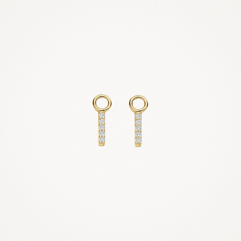 Ear charms 9094YZI - 14k Yellow Gold with Zirconia