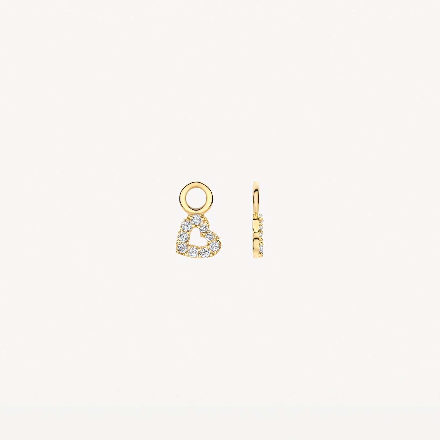 Earrings 9098YZI - 14k Gold with Zirconia