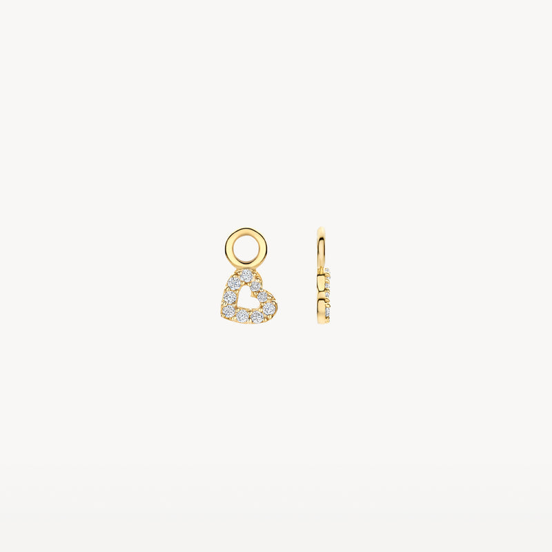 Earrings 9098YZI - 14k Gold with Zirconia