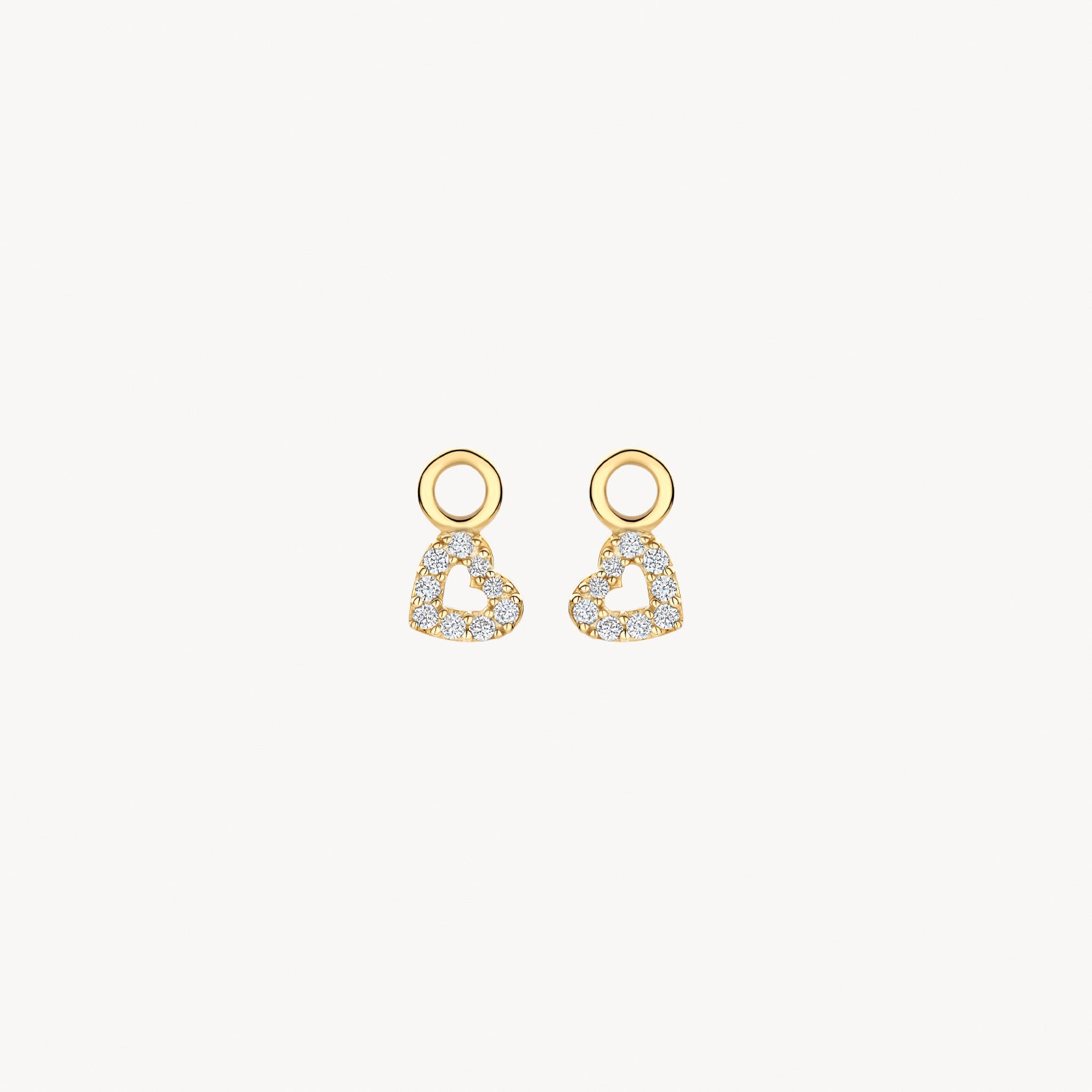 Earrings 9098YZI - 14k Gold with Zirconia