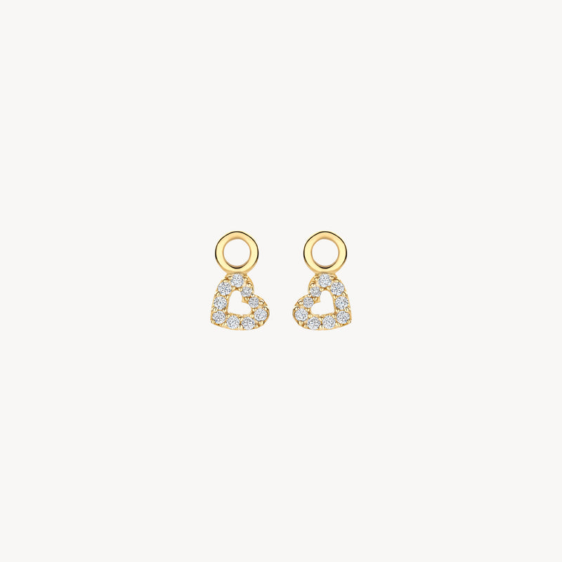 Earrings 9098YZI - 14k Gold with Zirconia