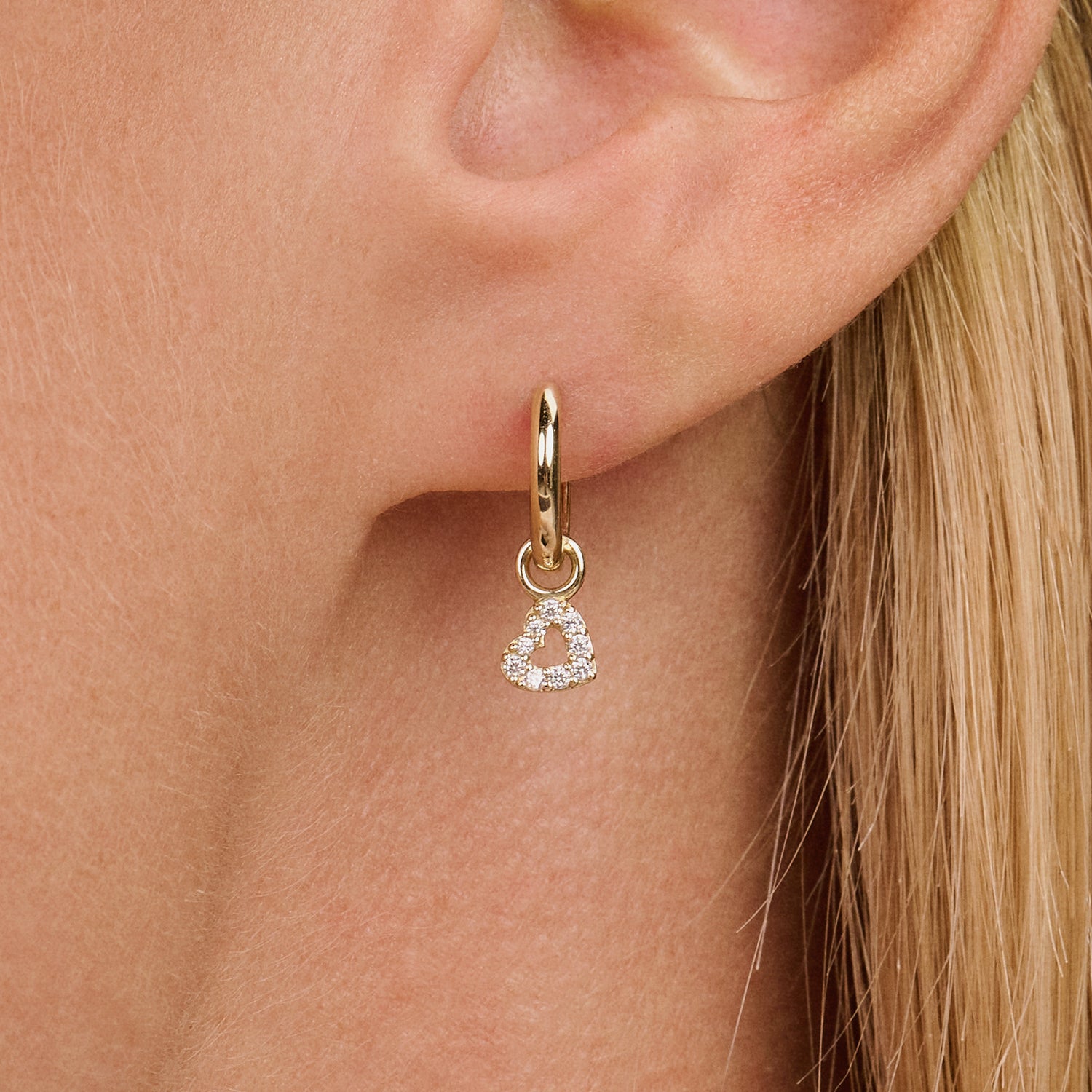 Oorbedels 9098YZI - 14k Goud met Zirkonia