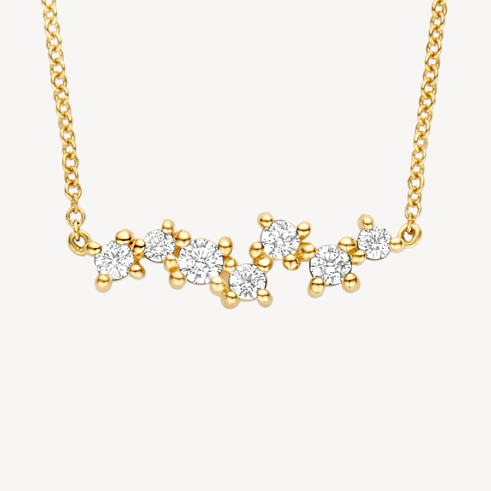 14ct Gold Necklace | With Multiple Zirconias | Blush Jewels 14ct Gold Necklace | With Multiple Zirconias | Blush Jewels