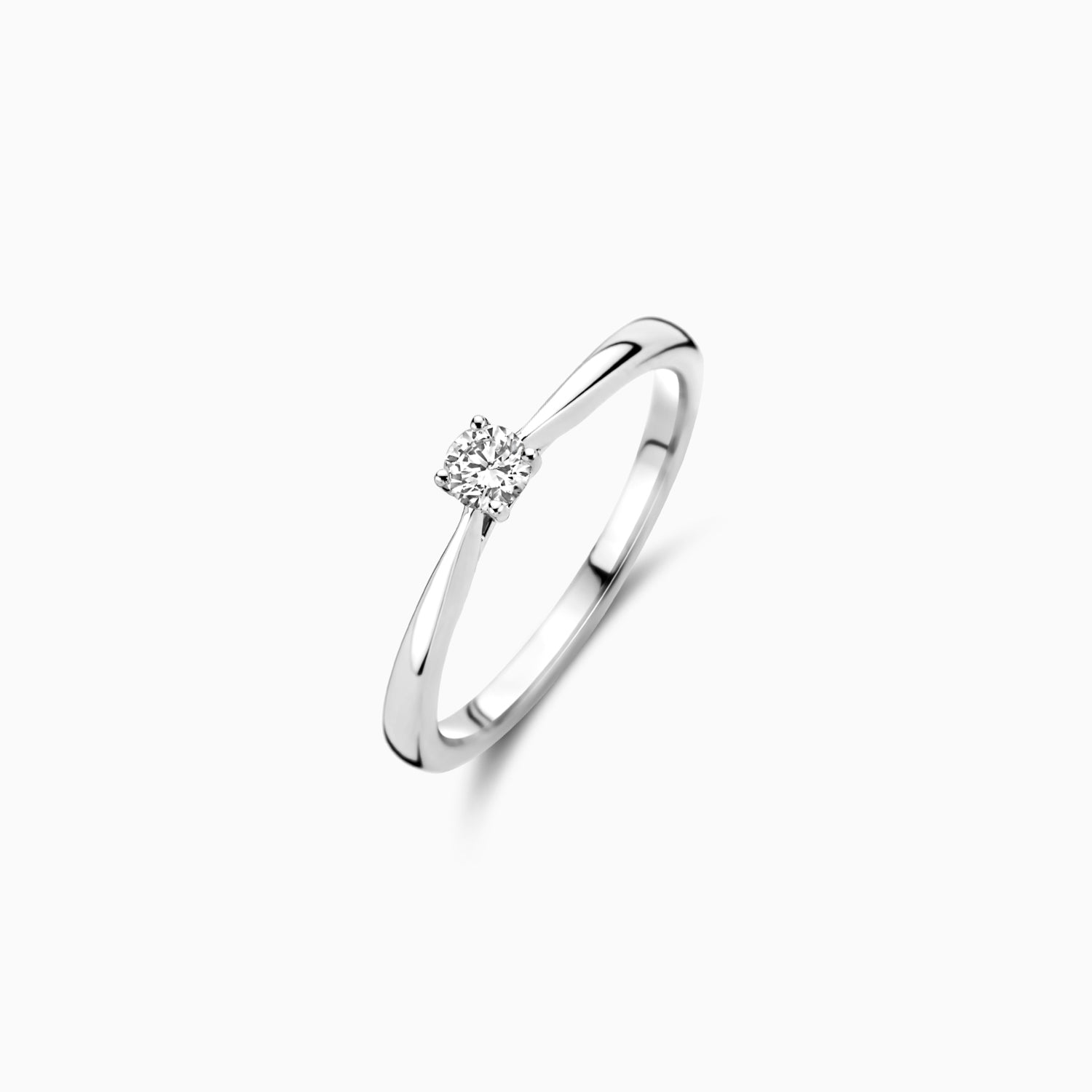 Ring met Lab Diamonds ⌀ 3.3 mm 14k Wit goud