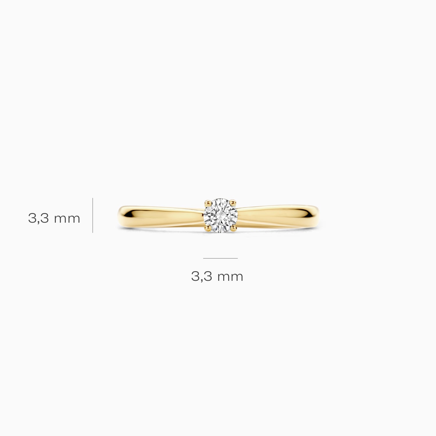 Lab diamonds bague LG1000Y - Or jaune 14k