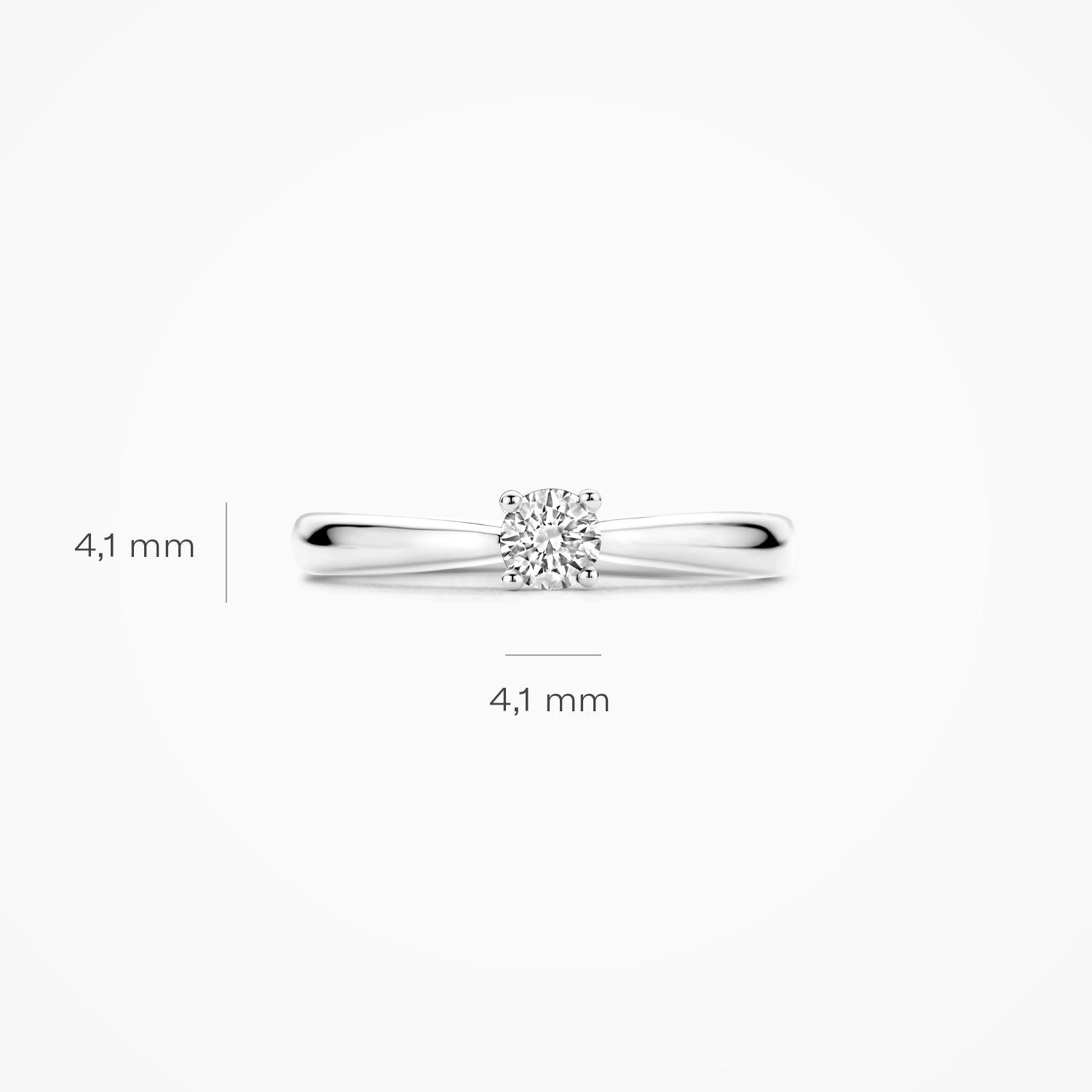 Lab diamonds ring LG1001W - 14k Witgoud