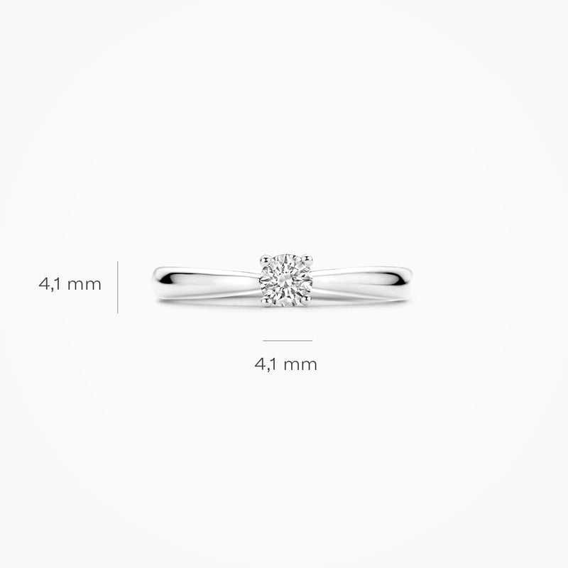 Lab diamonds ring LG1001W - 14k Witgoud