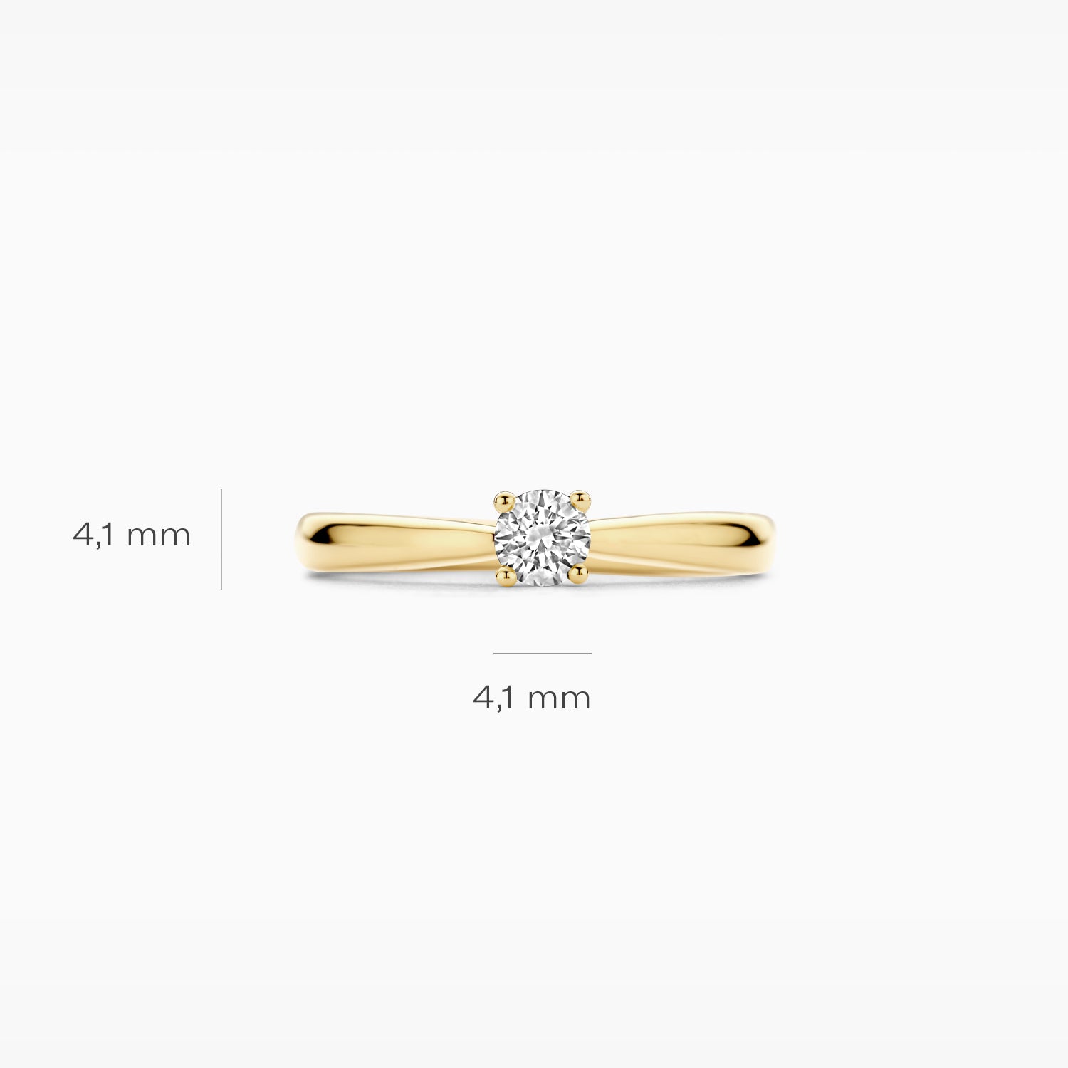 Lab diamonds ring LG1001Y - 14k Yellow gold